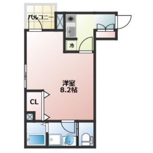 1K 間取り図