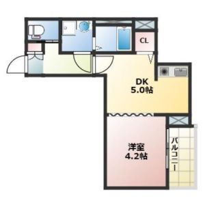 1K 間取り図