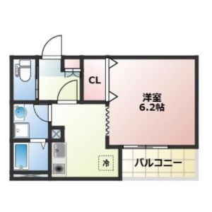 1K 間取り図