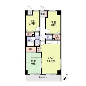 3LDK 間取り図