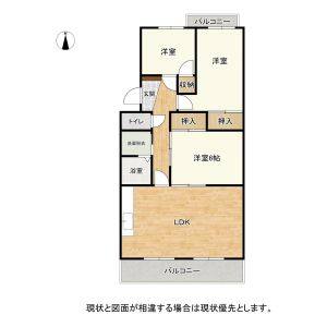 3LDK 間取り図