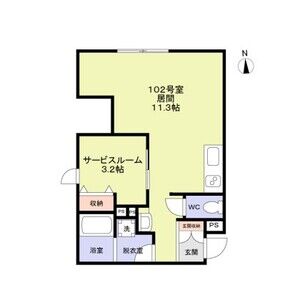 1LDK 間取り図