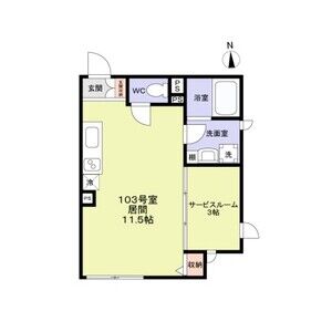 1LDK 間取り図