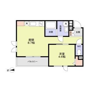 1LDK 間取り図
