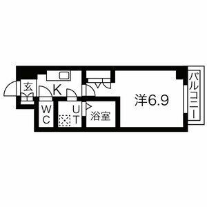 1K 間取り図