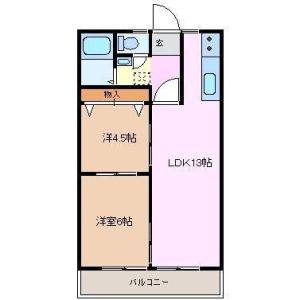 2LDK 間取り図