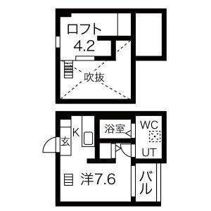 1K 間取り図