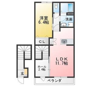 1LDK 間取り図