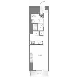 ワンルーム 間取り図
