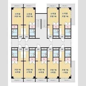 1K 間取り図