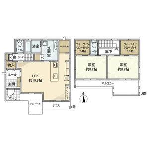 2LDK 間取り図