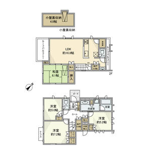 4LDK 間取り図