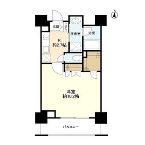 1K 間取り図