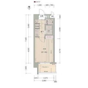 1K 間取り図