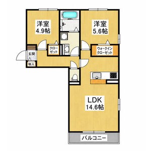 2LDK 間取り図
