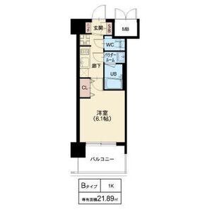 1K 間取り図