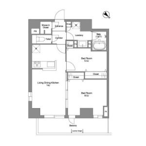 2LDK 間取り図