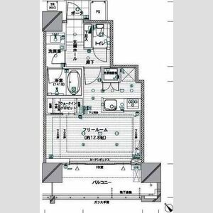 1K 間取り図