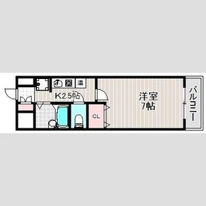 1K 間取り図