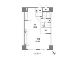 1DK 間取り図