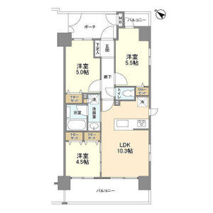 3LDK 間取り図