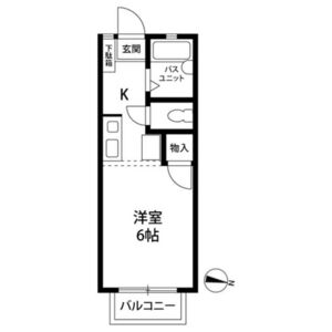 1K 間取り図