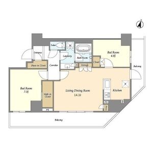 2LDK 間取り図