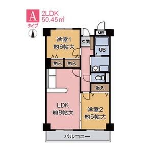 2LDK 間取り図