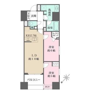2LDK 間取り図