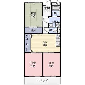 3DK 間取り図