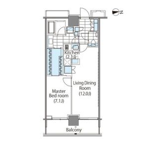 1LDK 間取り図