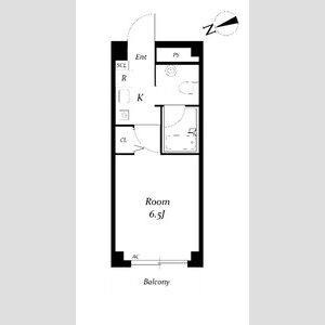 1K 間取り図