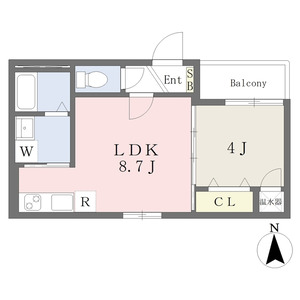 1LDK 間取り図