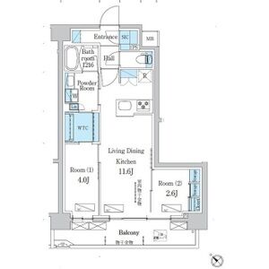 2LDK 間取り図