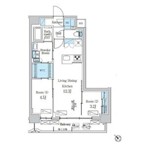 2LDK 間取り図