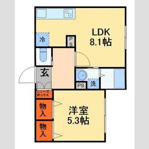 1LDK 間取り図