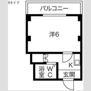 1K 間取り図