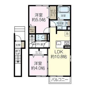 2LDK 間取り図