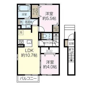 2LDK 間取り図