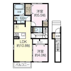 2LDK 間取り図