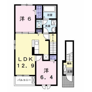 2LDK 間取り図