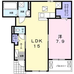 1LDK 間取り図