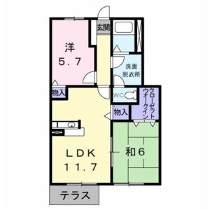 2LDK 間取り図