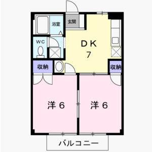 2DK 間取り図