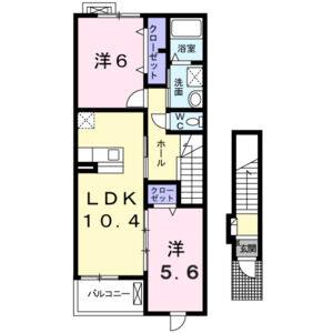 2LDK 間取り図