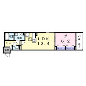 1LDK 間取り図