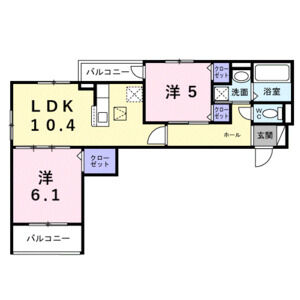 2LDK 間取り図