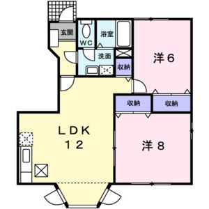 2LDK 間取り図
