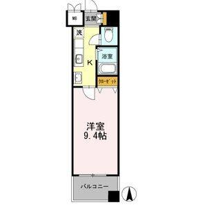 1K 間取り図