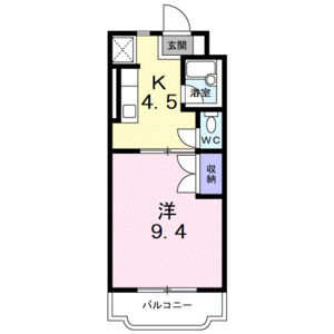 1K 間取り図